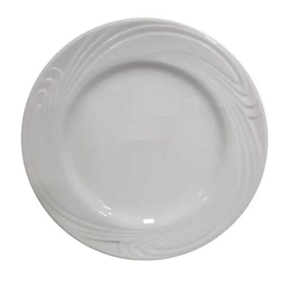 LOCACAO Prato de Sobremesa Raso Porcelana Wave Shimitd