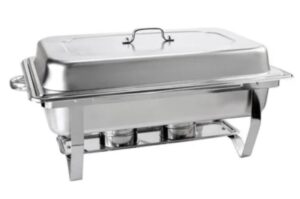 LOCACAO Rechaud Retantular Inox c/ tampa