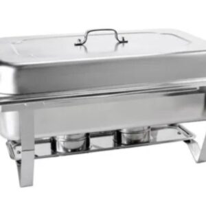 LOCACAO Rechaud Retang simples Inox c/ tampa