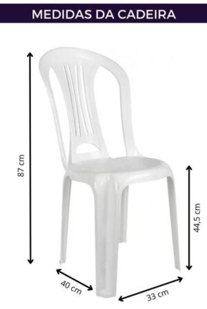 LOCACAO Cadeira de Plastico Branca